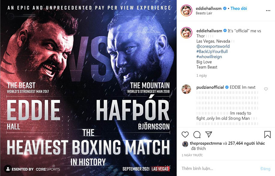 Đua tạ chưa đủ, 2 người đàn ông khỏe nhất thế giới hẹn nhau đánh Boxing
